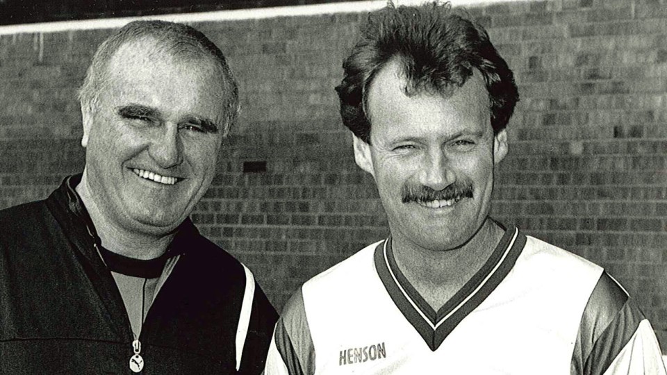 Noel Cantwell and Mick Jones