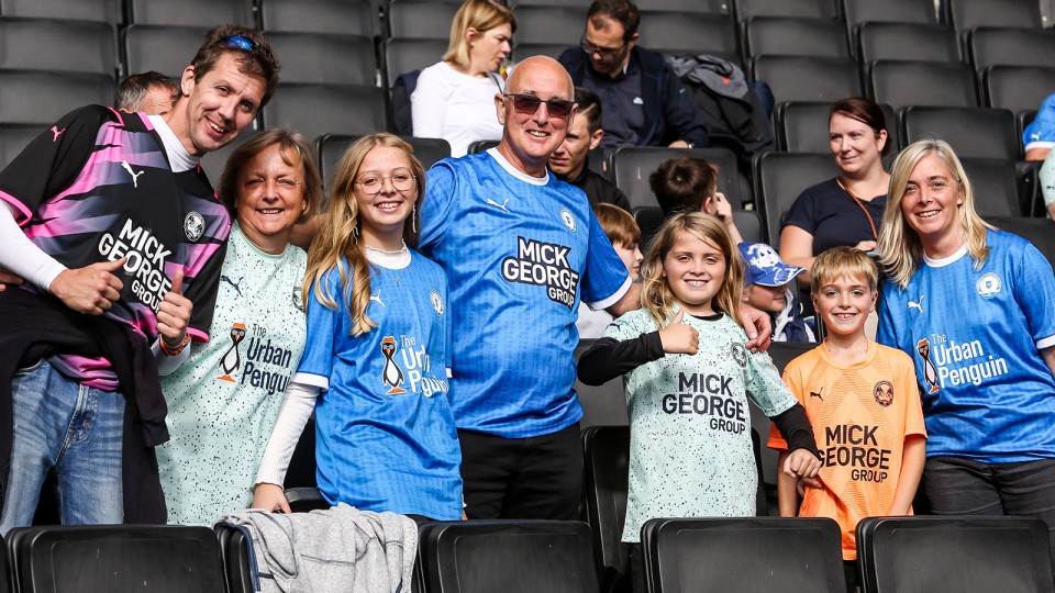 Posh fans at MK Dons
