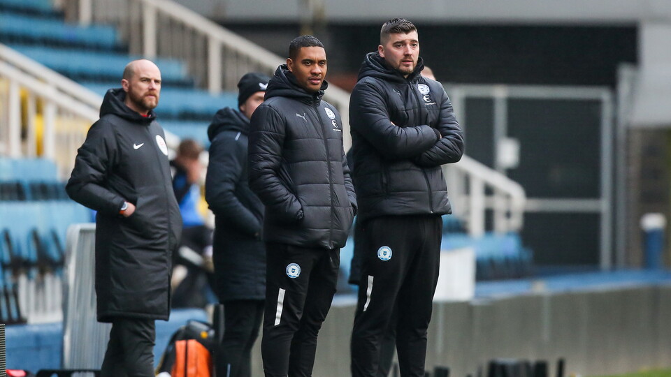 Ryan Semple and Danny Walker watching from the sidelines