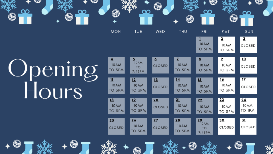Shop opening hours