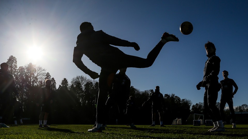 Training Ahead Of Shrewsbury Clash