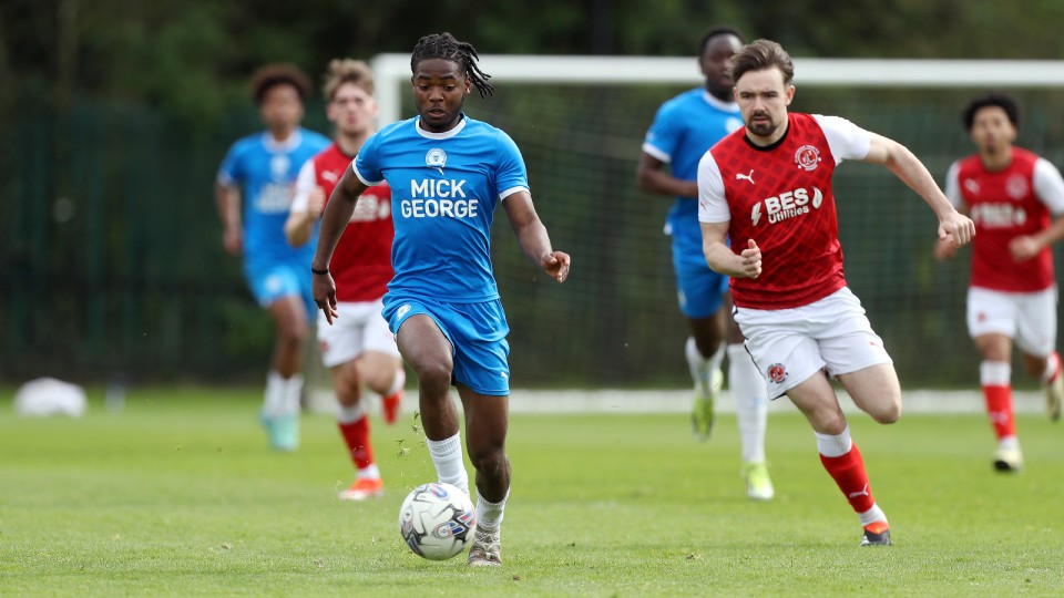 Donay O'Brien-Brady in action against Fleetwood Town U21s