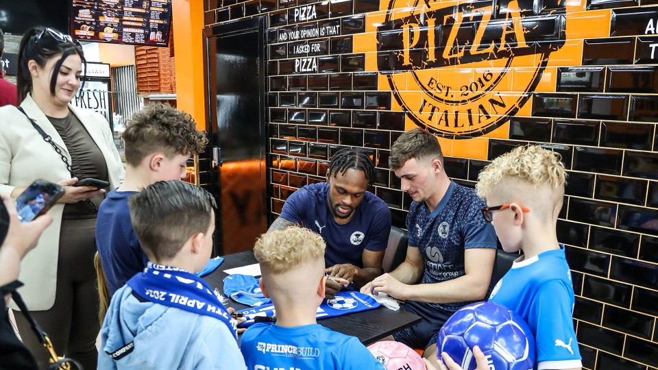 Player appearance at Fireaway Pizza