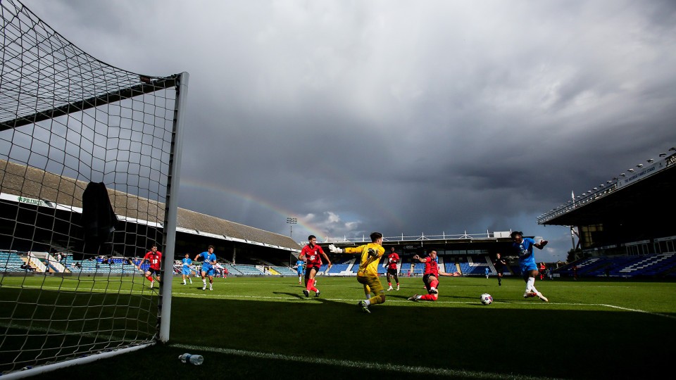 Posh U21s in action at the Weston Homes Stadium