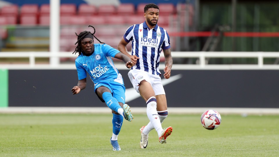 Abraham Odoh scoring against West Brom