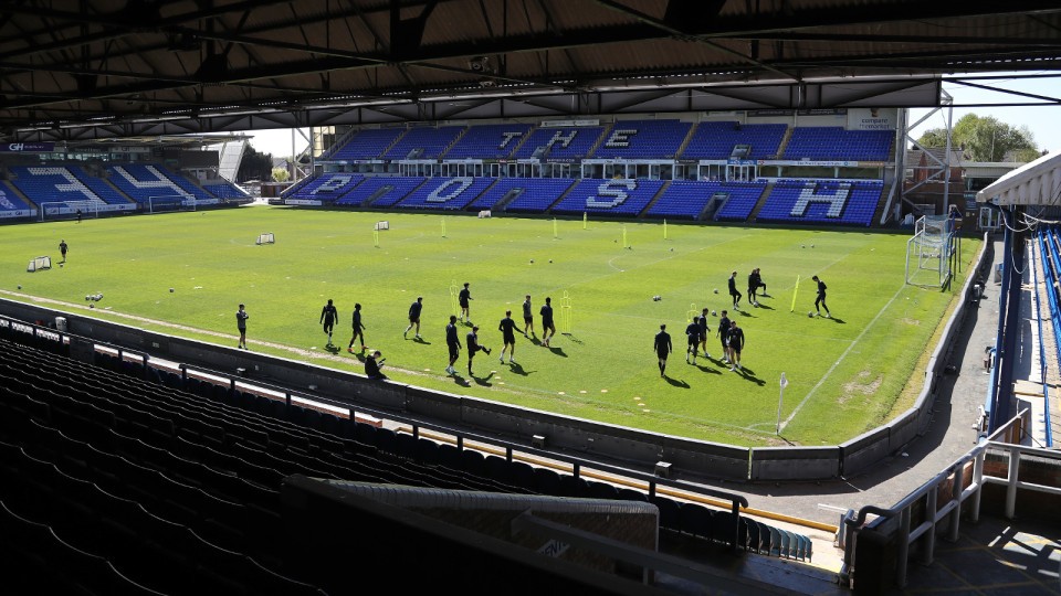 Training at the Stadium