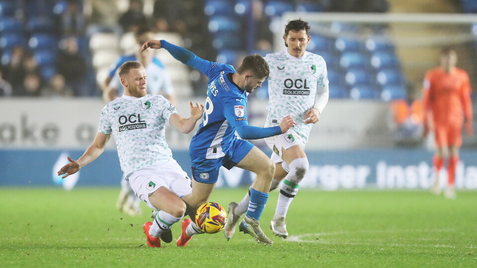 Action between Posh and Mansfield Town