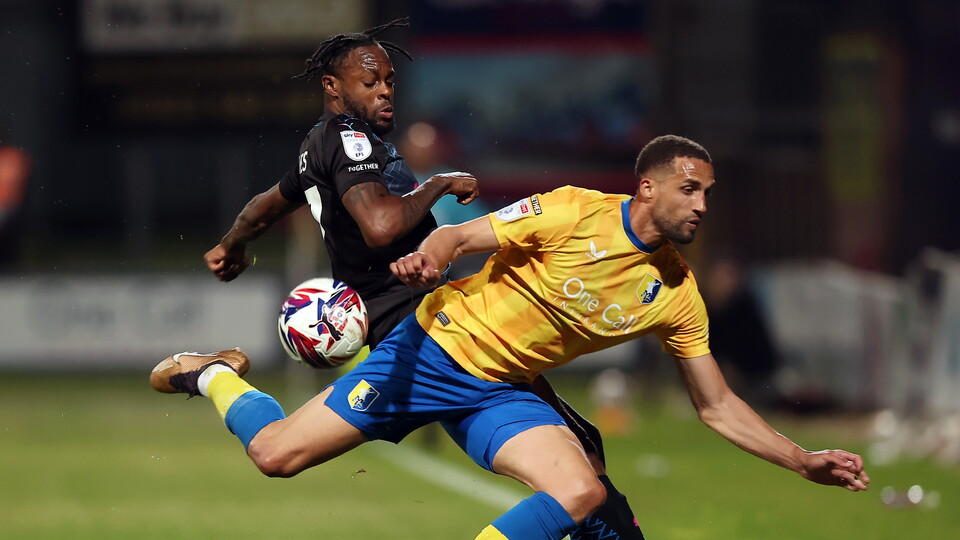 Action between Posh and Mansfield Town