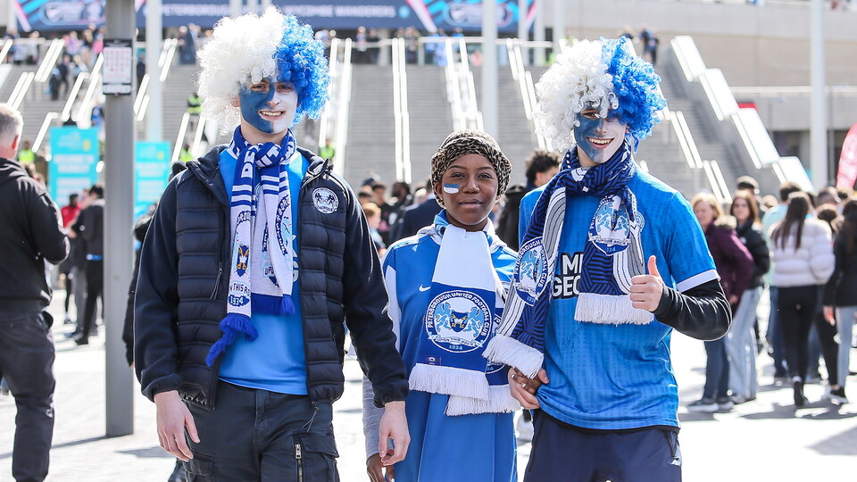 Posh fans at Wembley