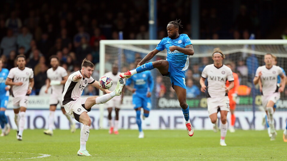 Ricky-Jade Jones in action against Stockport County