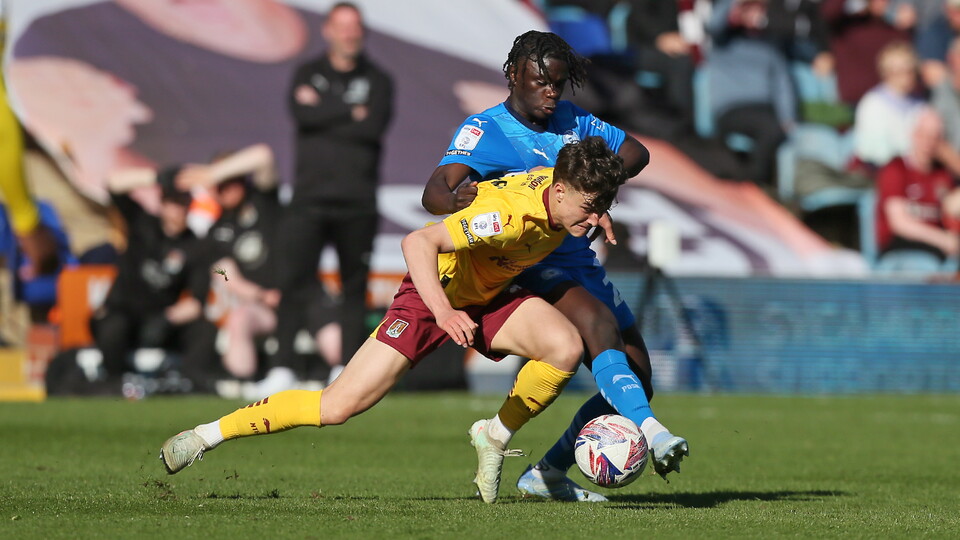 Action between Posh and Northampton Town