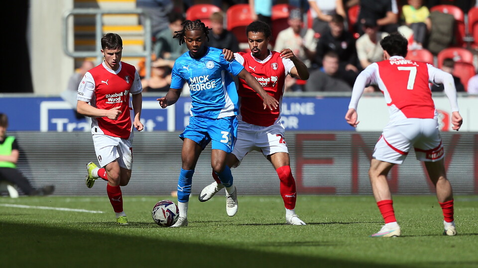 Action between Posh and Rotherham United