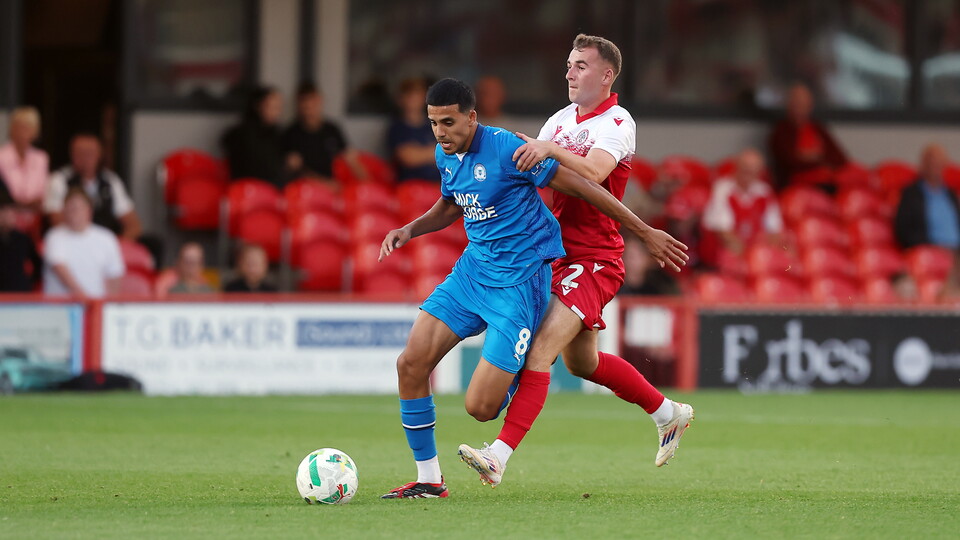 Brandon Khela in action against Accrington Stanley