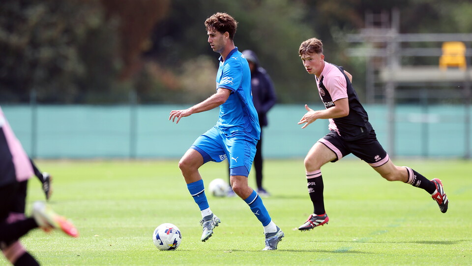 Matt Garbett in action for the U21s against QPR