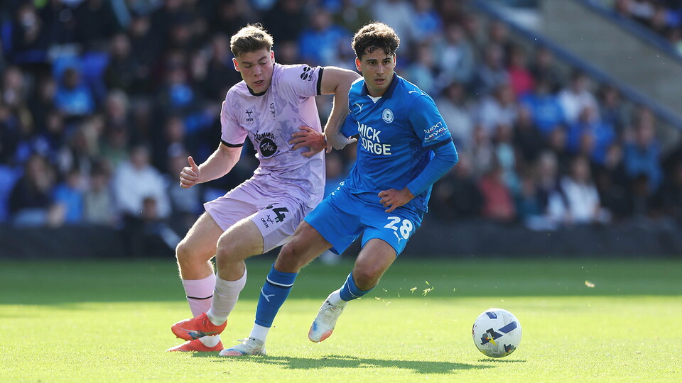 Action between Posh and Lincoln City