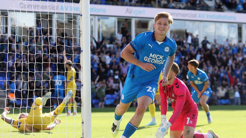 Jimmy-Jay Morgan celebrates scoring against Wycombe Wanderers