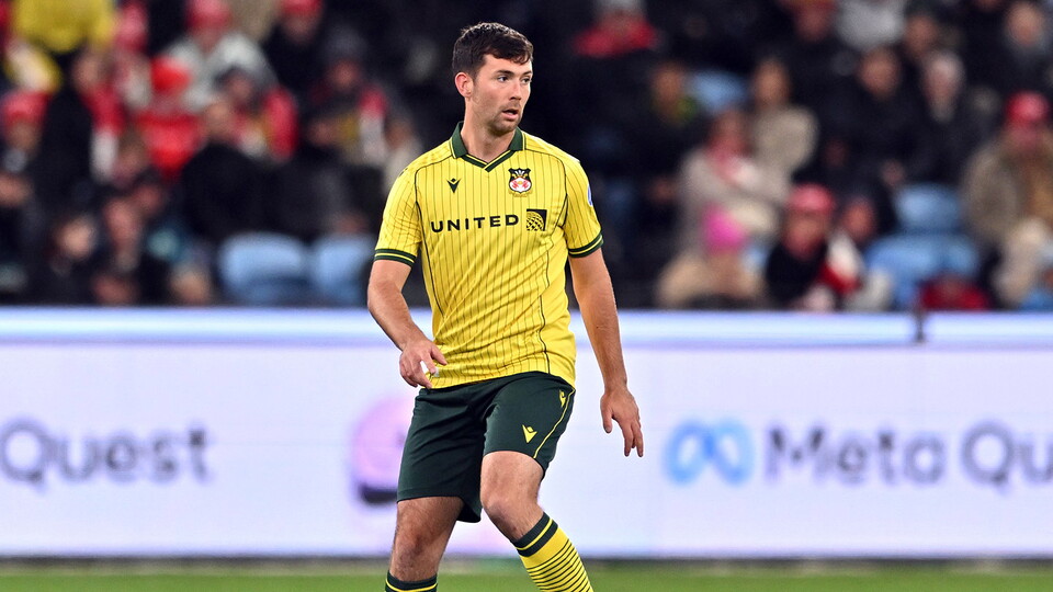 Tom O'Connor in action for Wrexham