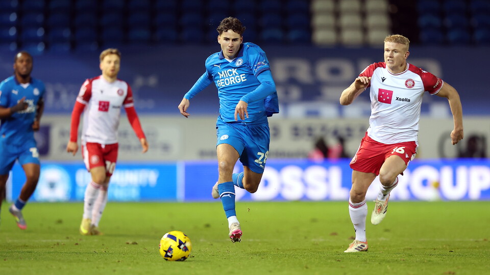 Matt Garbett in action against Stevenage