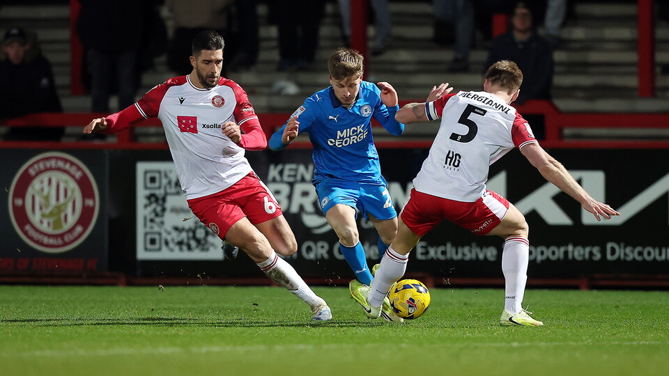 Action between Posh and Stevenage
