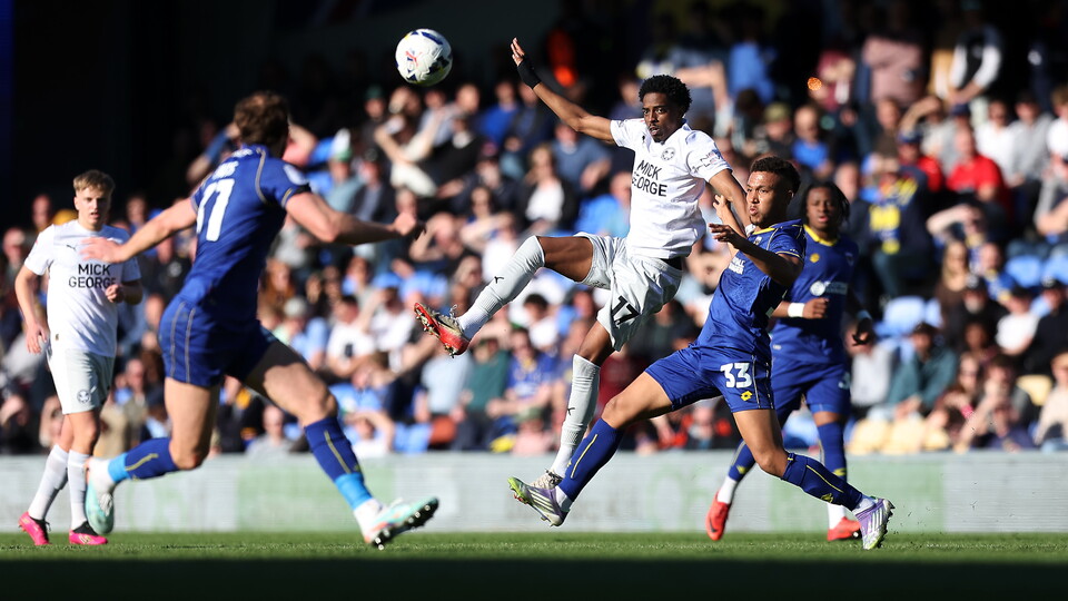 Kyrell Lisbie in action against AFC Wimbledon