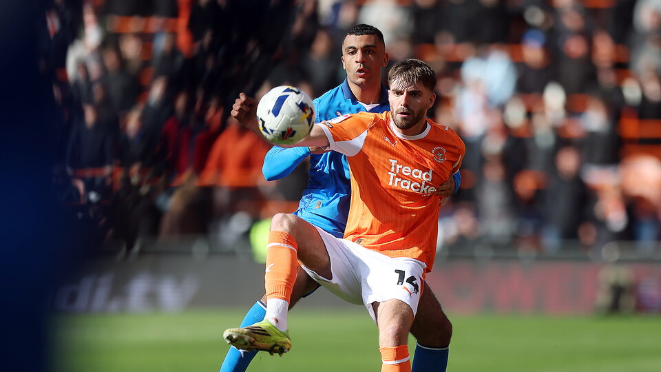 Action between Posh and Blackpool