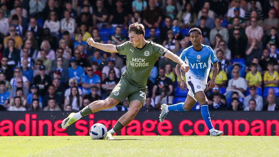 Harry Leonard scores against Stockport County