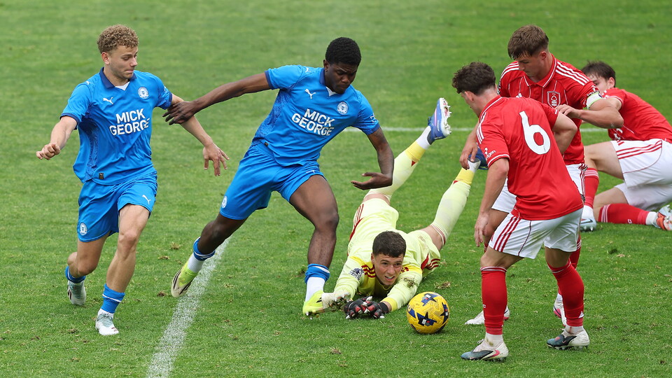 Action between Posh Under 21s and Nottingham Forest Under 21s
