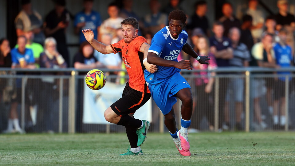 Action between Posh and Peterborough Sports