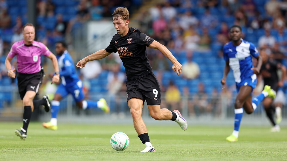Harry Leonard in action against Bristol Rovers