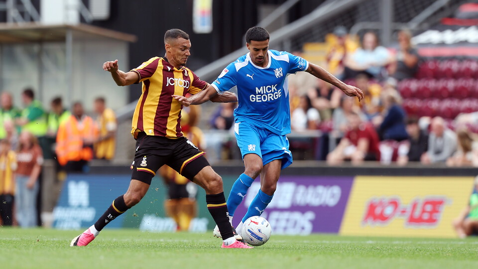 Action between Posh and Bradford City