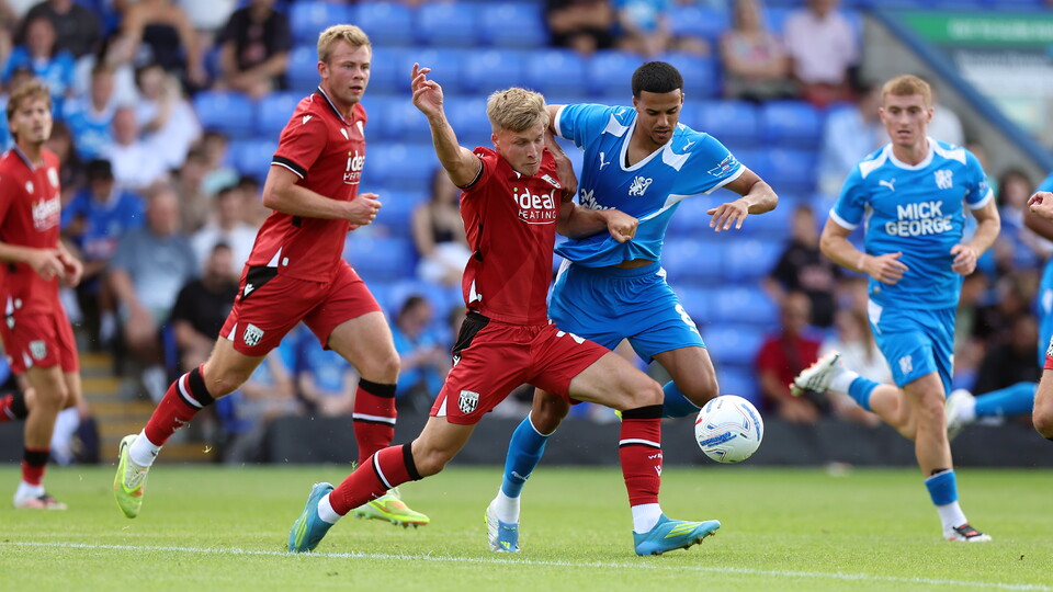 Action between Posh and West Brom