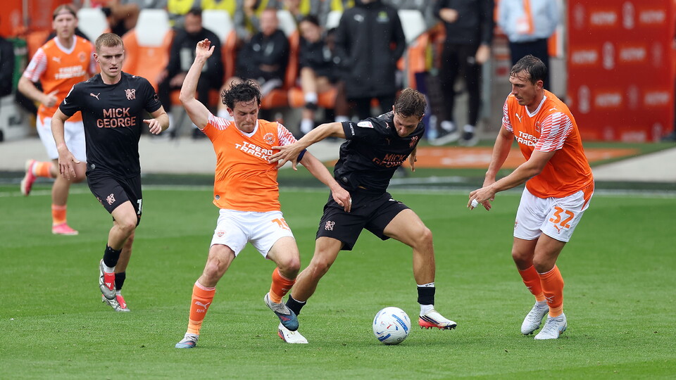 Action between Blackpool v Posh