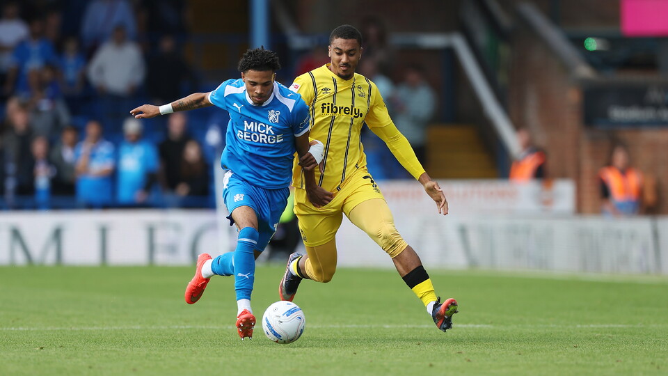 Match action between Posh and Sheffield Wednesday