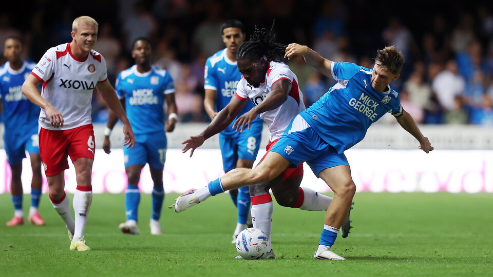 Action between Posh and Stevenage