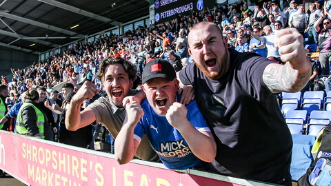 Posh Fans at Shrewsbury
