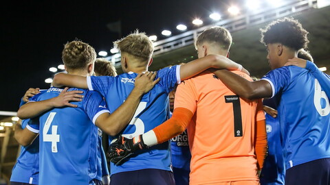 Posh U18s Huddle At Weston Homes Stadium