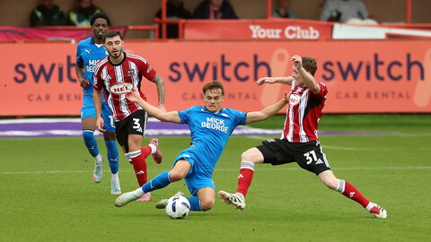 Action between Posh and Exeter City