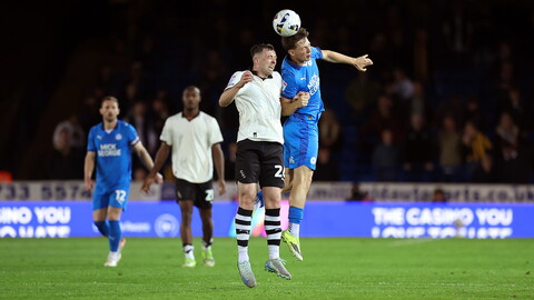 Action between Posh and Port Vale